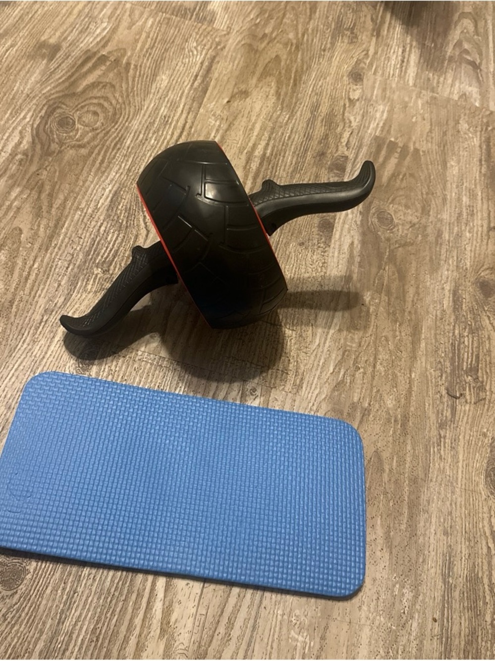 Core Stability Ab Wheel with Black Handles and Red Wheel Trim